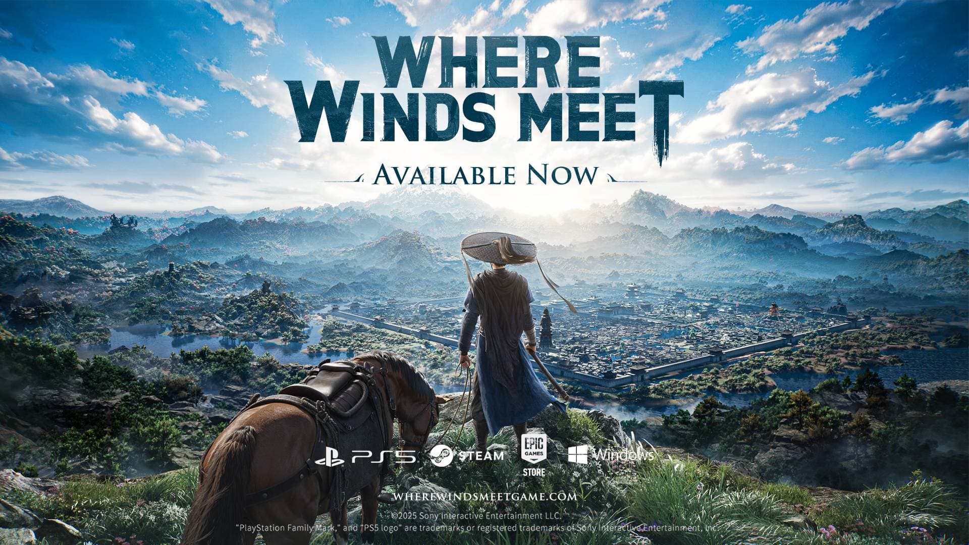 NetEase announcement showing Where Winds Meet release regions